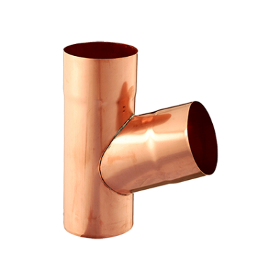 Детальное фото тройник трубы, медь, d-100 мм, медный, zambelli