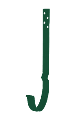 Детальное фото крюк крепления желоба удлиненный, сталь, d-150 мм, зеленый, aquasystem